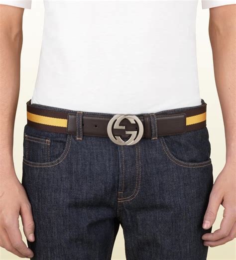 mens gucci belt jeans|Gucci belt with in buckle.